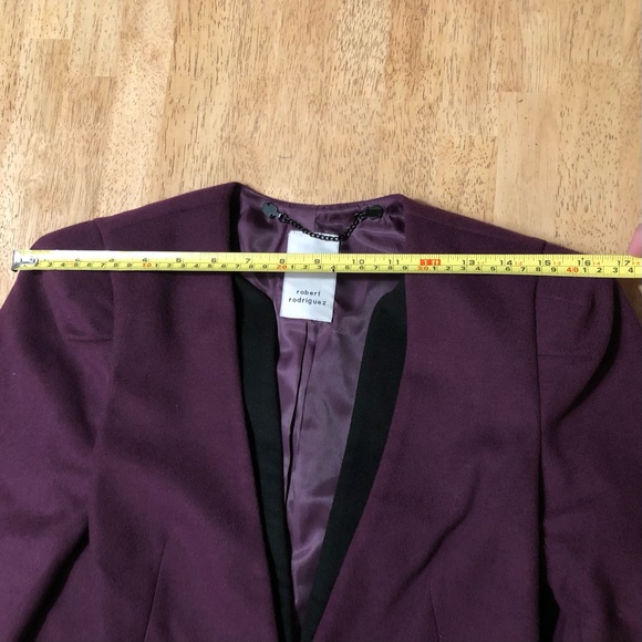 •ROBERT RODRIGUEZ• Berry Short Bow Jacket Blazer Lined - Size 4 - Picture 8 of 9